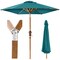Best Choice Products 10ft Outdoor Woodgrain Pattern Steel Market Patio Umbrella w/ Crank, Tilt